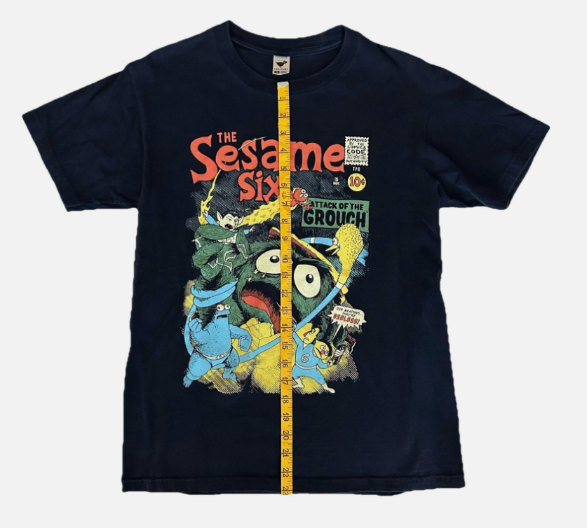Rare TeeFury SESAME SIX (Sesame Street Fantastic Four Parody) T-Shirt Size: Small