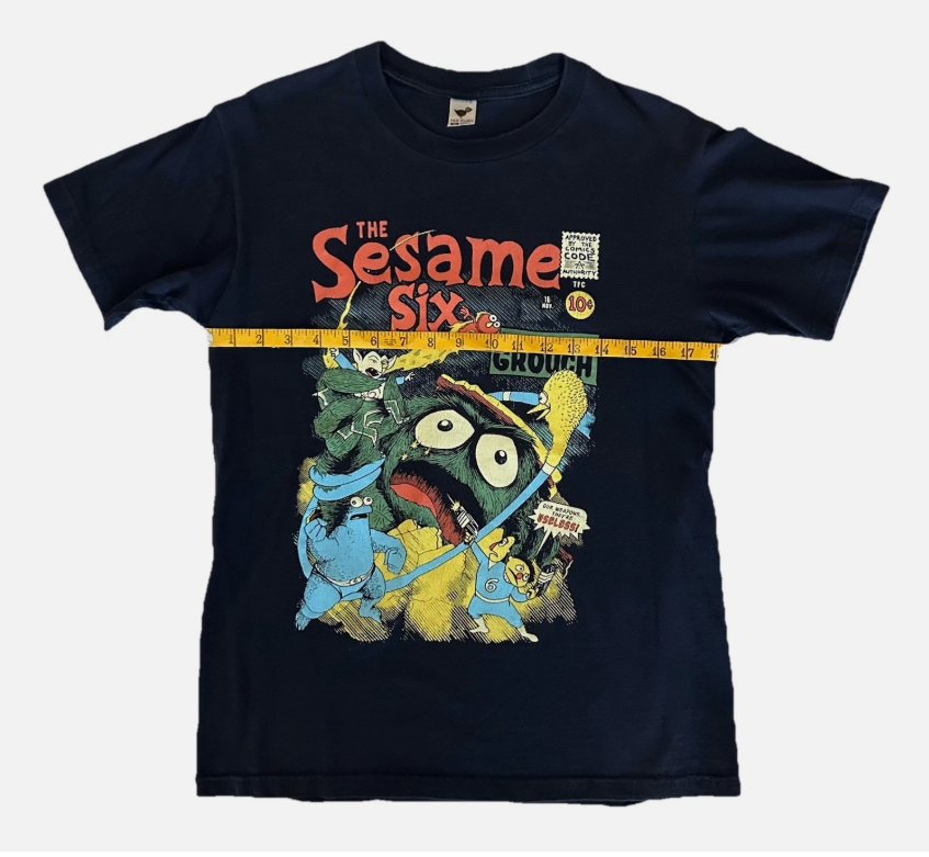 Rare TeeFury SESAME SIX (Sesame Street Fantastic Four Parody) T-Shirt Size: Small