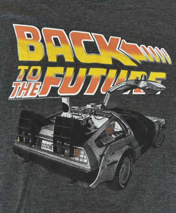 Back To The Future BTTF Delorean Retro Graphic T-Shirt Men’s Size: Medium NWT