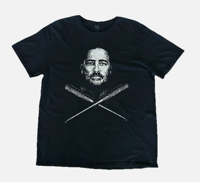 The Walking Dead Negan & Lucille Crossed Bats Black T Shirt Men’s Size: XL