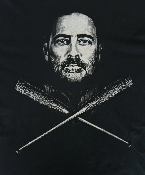 The Walking Dead Negan & Lucille Crossed Bats Black T Shirt Men’s Size: XL