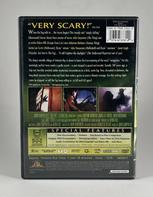 John Carpenter's THE FOG (1979) Special Edition (DVD, 2002) Jamie Lee Curtis OOP