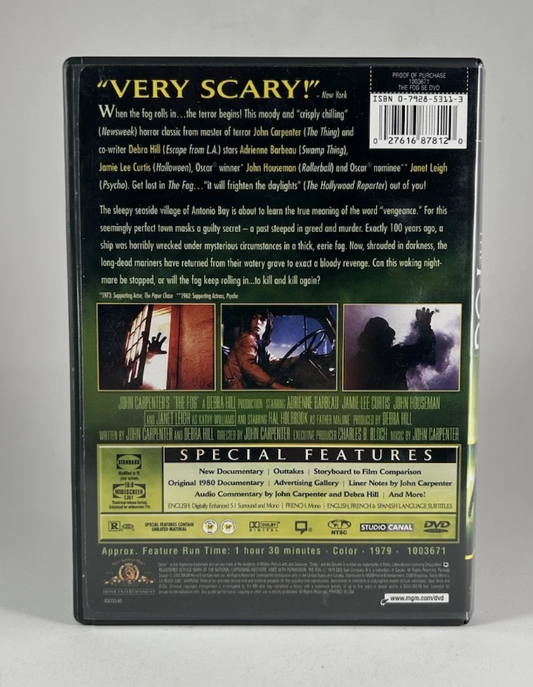 John Carpenter's THE FOG (1979) Special Edition (DVD, 2002) Jamie Lee Curtis OOP