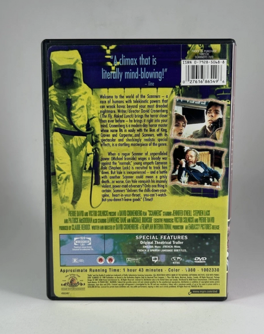 Scanners (1981) David Cronenberg, Michael Ironside (DVD, 2001) Horror OOP