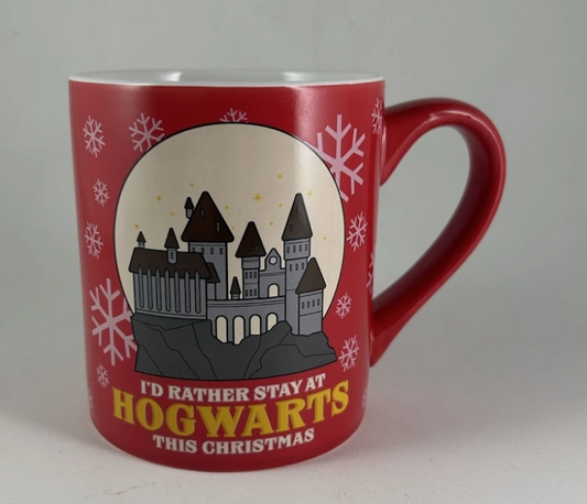 Harry Potter “I’d Rather Stay At Hogwarts This Christmas” 14 oz Ceramic Mug Cup