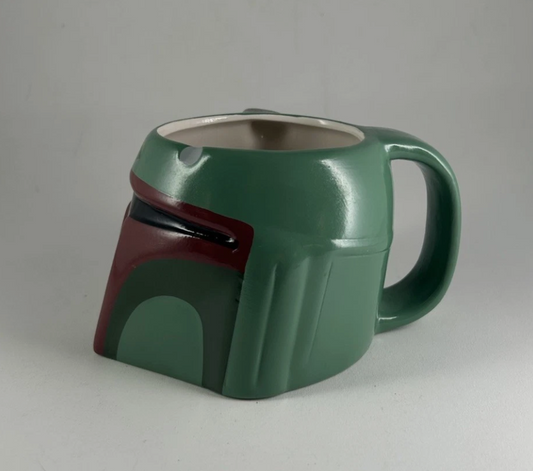 Star Wars Boba Fett Helmet Sculpted Ceramic Coffee Mug Cup 14 oz Zak Designs