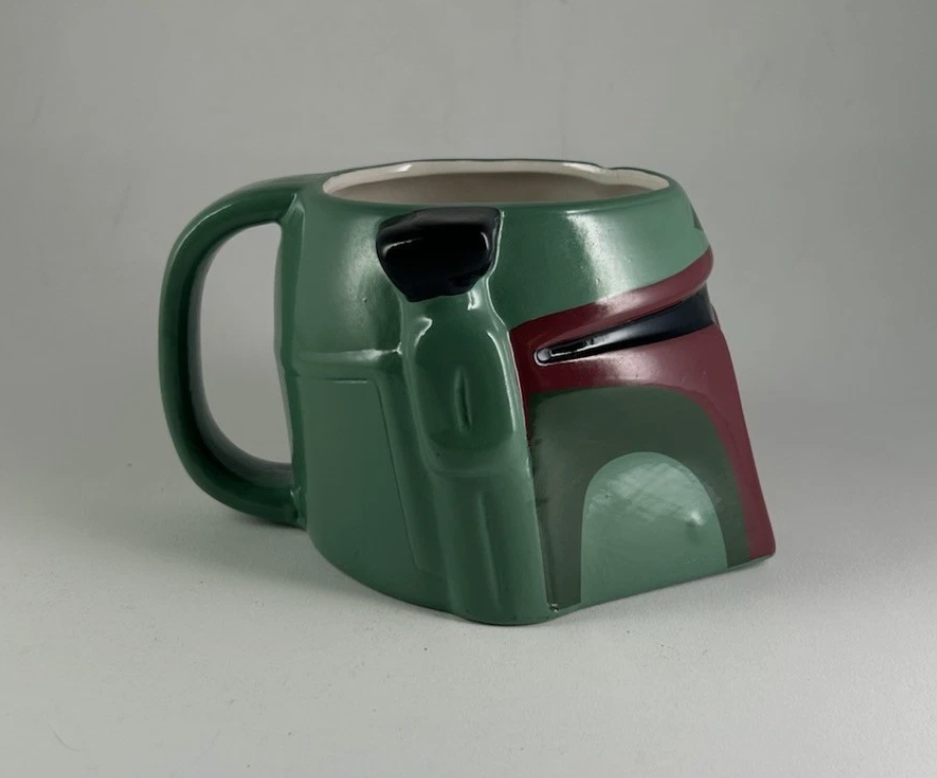 Star Wars Boba Fett Helmet Sculpted Ceramic Coffee Mug Cup 14 oz Zak Designs