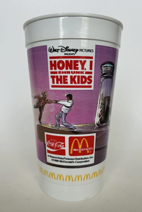 Vintage 1988 Honey I Shrunk the Kids McDonalds Plastic Coca-Cola Cup