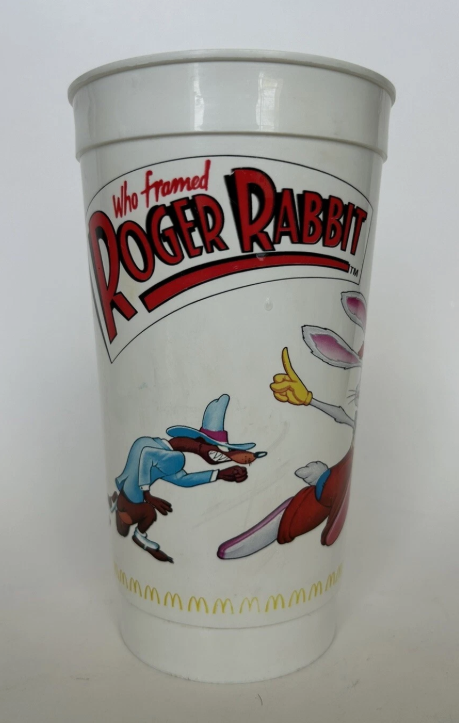 Vintage 1988 Who Framed Roger Rabbit McDonalds Plastic Coca-Cola Cup