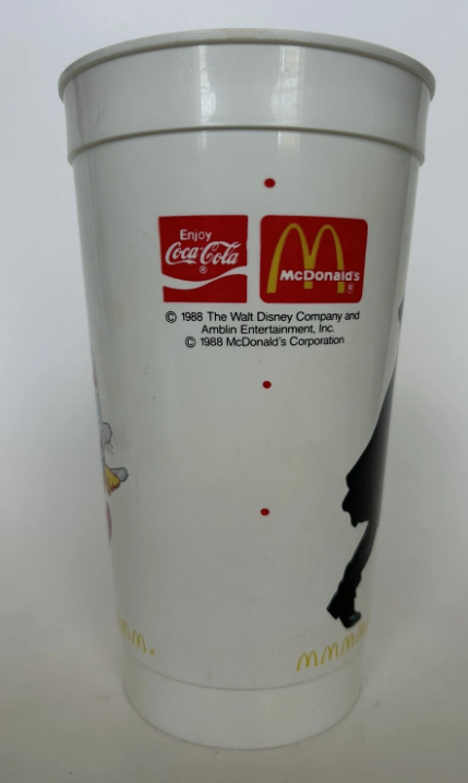 Vintage 1988 Who Framed Roger Rabbit McDonalds Plastic Coca-Cola Cup