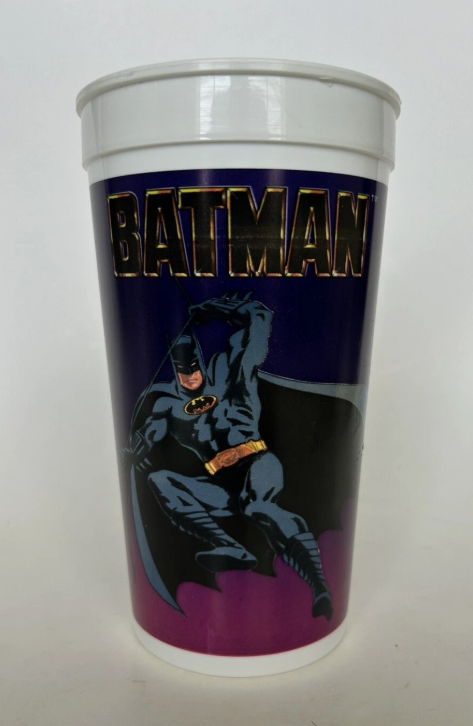 Vintage 1989 Taco Bell BATMAN (Gotham City) Collectible Plastic Cup 32 OZ