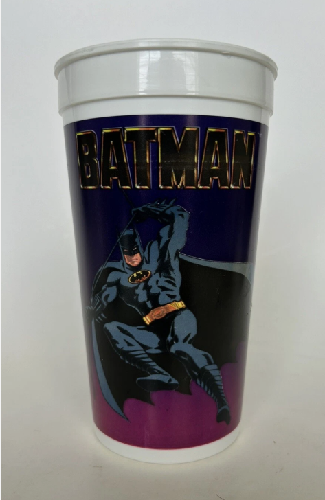 Vintage 1989 Taco Bell BATMAN (Gotham City) Collectible Plastic Cup 32 OZ