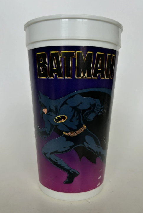 Vintage 1989 Taco Bell BATMAN Collectible Plastic Cup 32 OZ