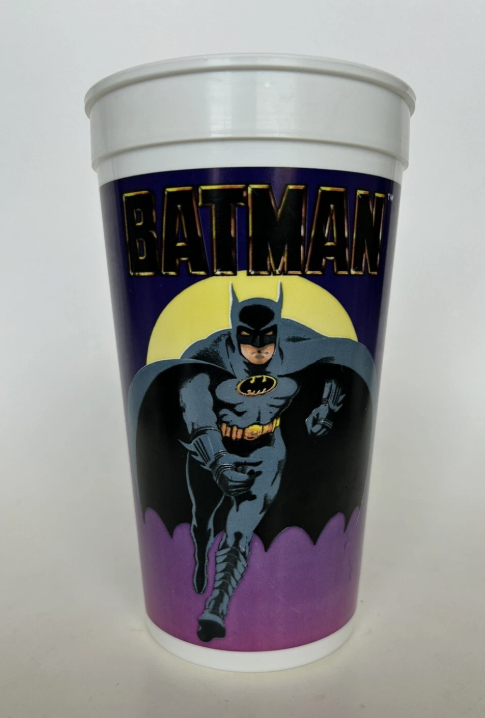 Vintage 1989 Taco Bell BATMAN (Batwing) Collectible Plastic Cup 32 OZ