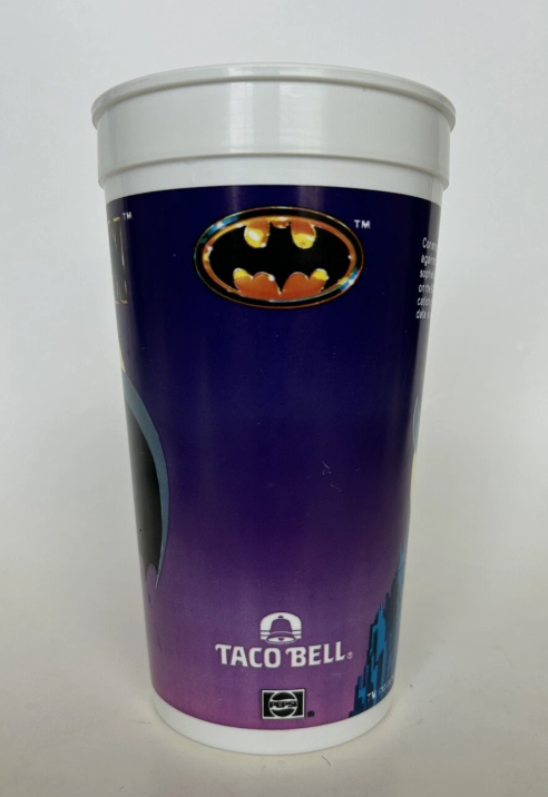 Vintage 1989 Taco Bell BATMAN (Batwing) Collectible Plastic Cup 32 OZ