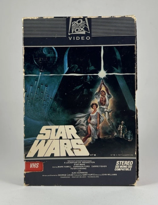 Vintage STAR WARS (VHS, 1982) Sliding Drawer Box Original 1130 w/ Serial Numbers