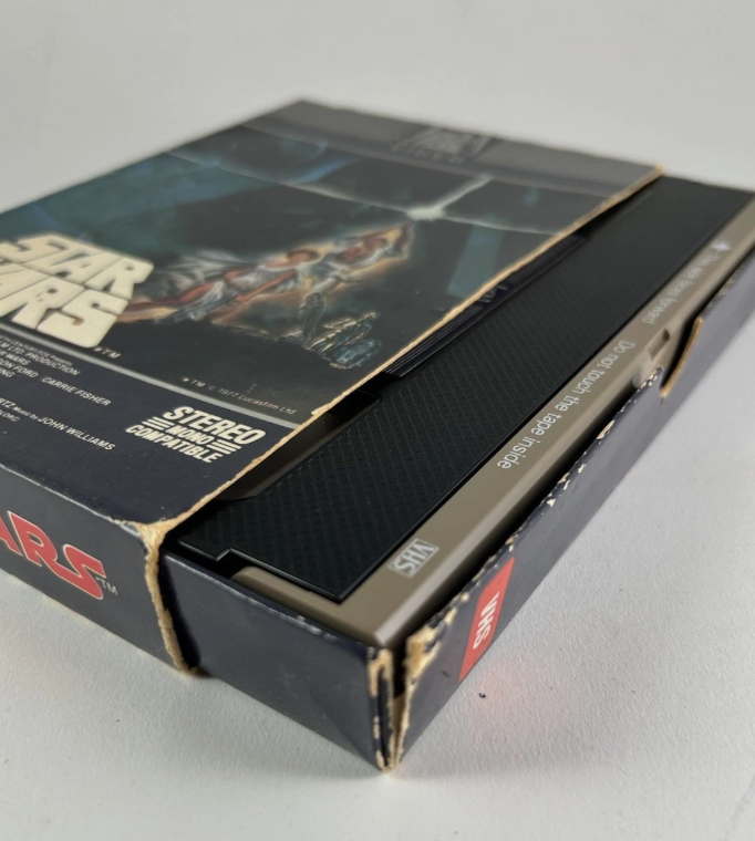 Vintage STAR WARS (VHS, 1982) Sliding Drawer Box Original 1130 w/ Serial Numbers