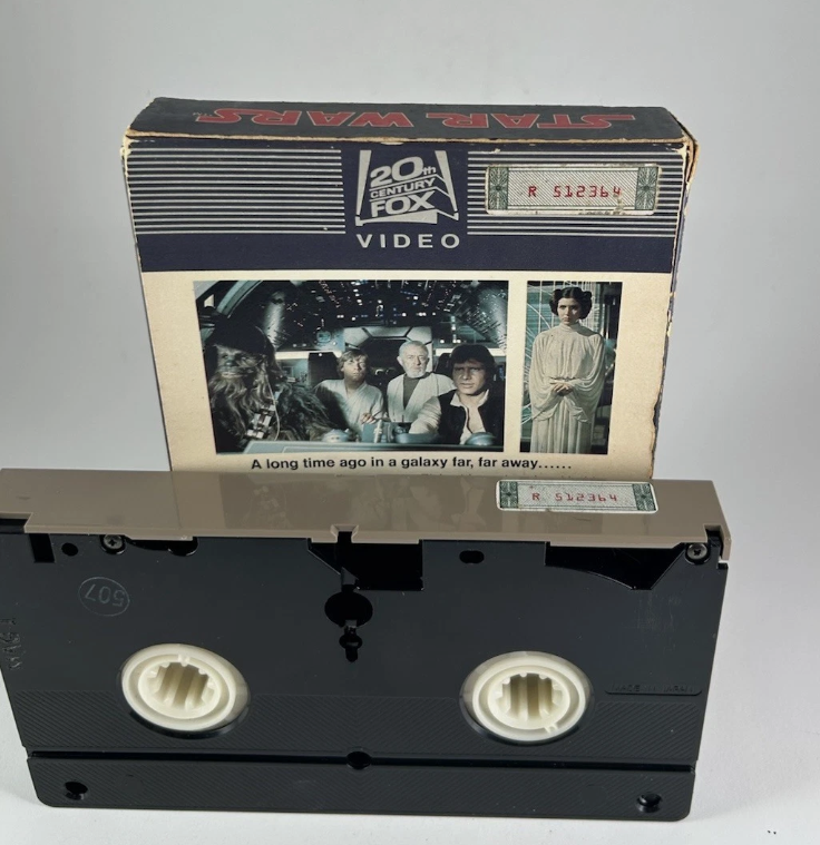 Vintage STAR WARS (VHS, 1982) Sliding Drawer Box Original 1130 w/ Serial Numbers