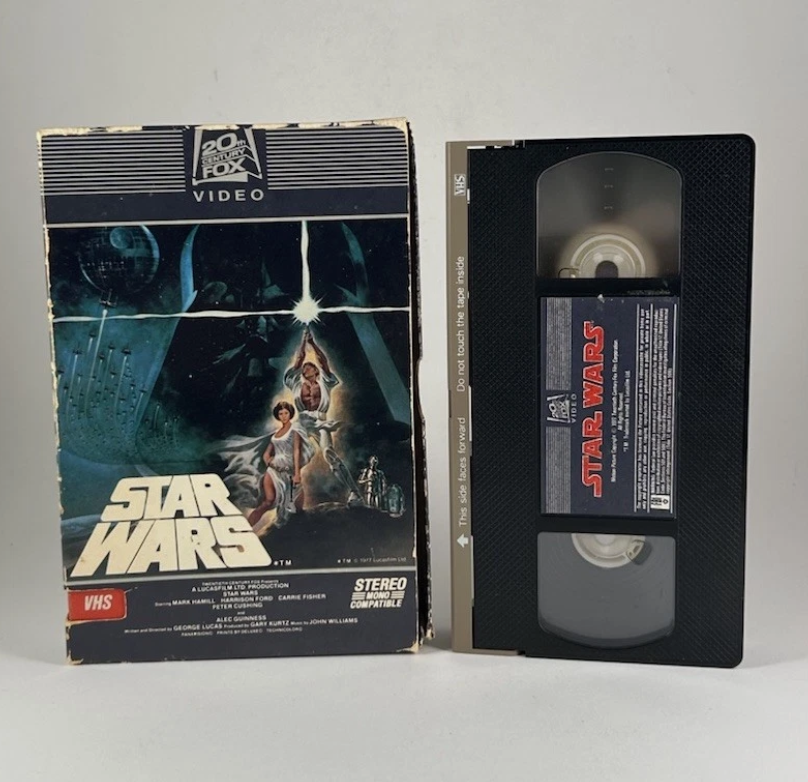 Vintage STAR WARS (VHS, 1982) Sliding Drawer Box Original 1130 w/ Serial Numbers