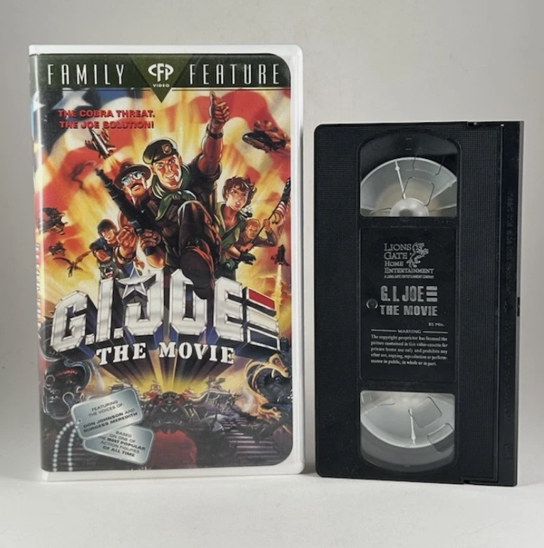G.I. Joe The Movie (1987 VHS) Don Johnson Hasbro Marvel Animation Clamshell Case