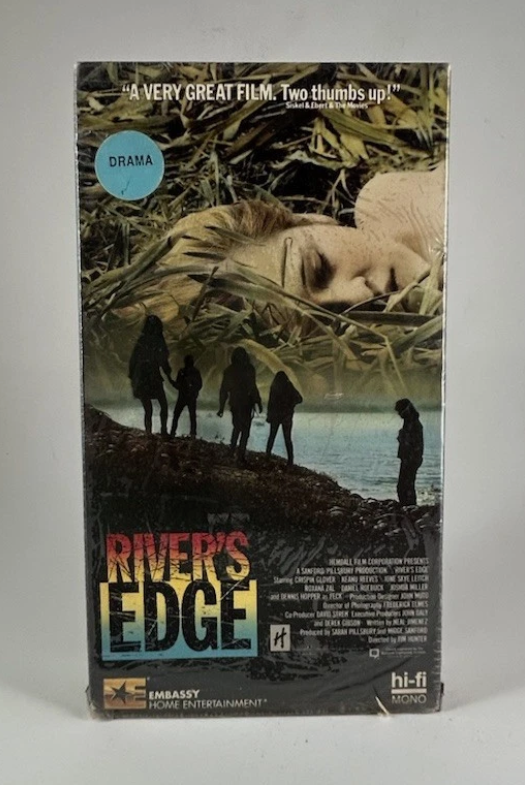 THE RIVER'S EDGE (1987, VHS) KEANU REEVES, CRISPIN GLOVER 80s CULT RARE