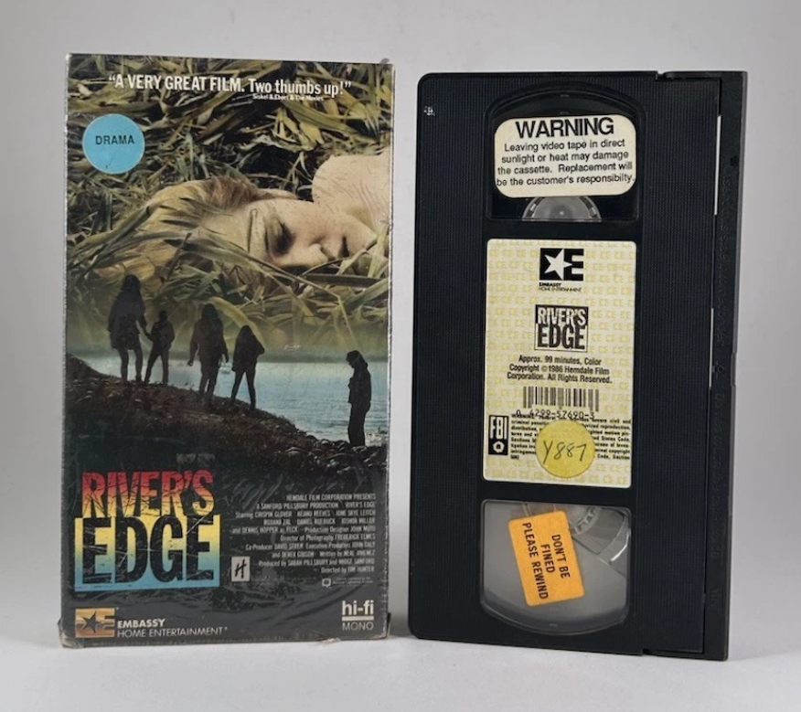 THE RIVER'S EDGE (1987, VHS) KEANU REEVES, CRISPIN GLOVER 80s CULT RARE