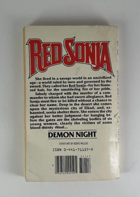 Red Sonja #2: Demon Night David C. Smith & Richard L. Tierney Ace Paperback OOP