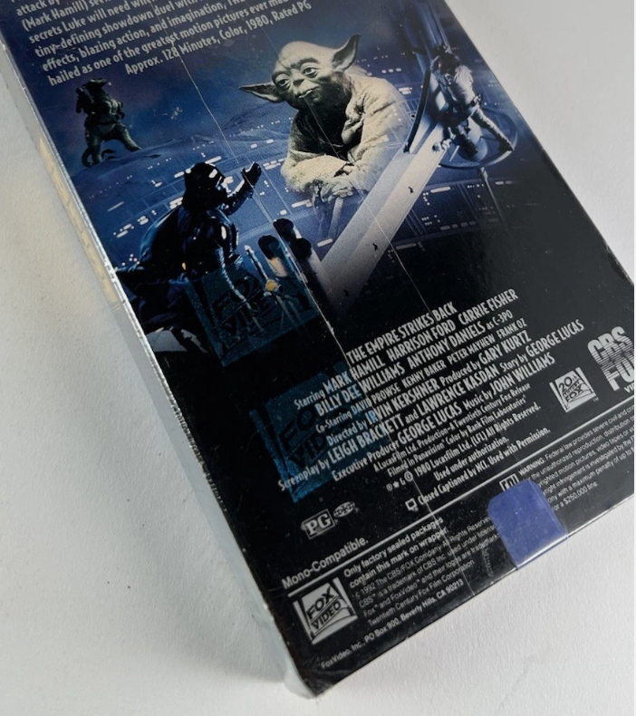 STAR WARS The Empire Strikes Back (VHS, 1992) Factory Sealed w/ Fox Watermarks
