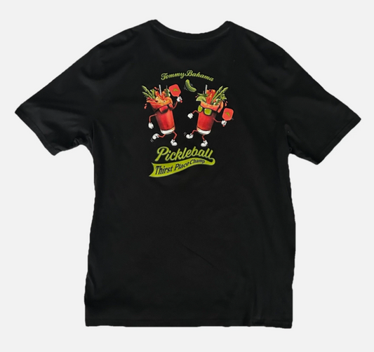Tommy Bahama PICKLEBALL THIRST PLACE CHAMP Black T-Shirt Size XL